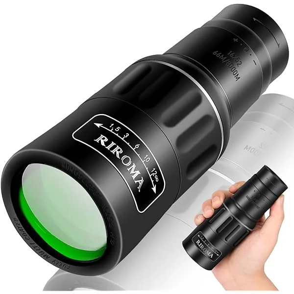 16X52 HD Monocular Telescope High Powered for Adults and Kids 2023 Power Prism Compact Monoculars Water-Resistant Anti Fog Lens for Outdoor Activity, Gifts, Bird Watching-II