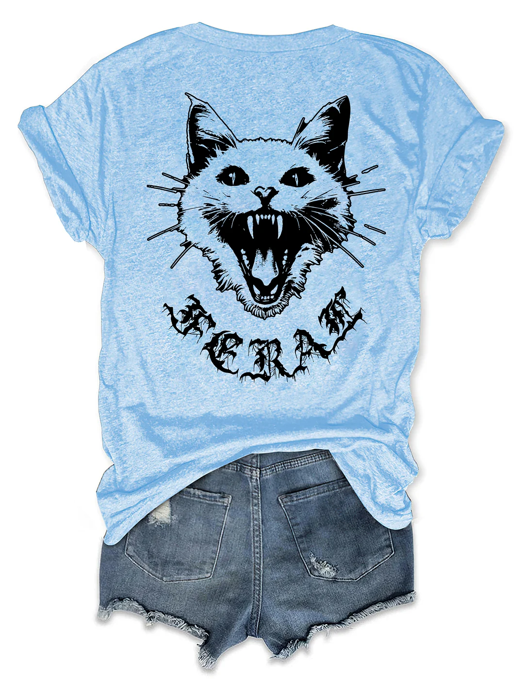 Feral Metalcore Trippy Cat T-shirt