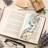 3Pcs DIY Pearl Painting Bird Bookmark with Butterfly Pendant Home Office Supplies Gift for Book Lovers