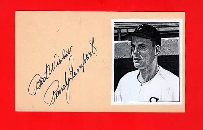 1951 RANDY GUMPERT-CHICAGO WHITE SOX AUTOGRAPHED PC W/ Photo Poster painting-(d.2008)