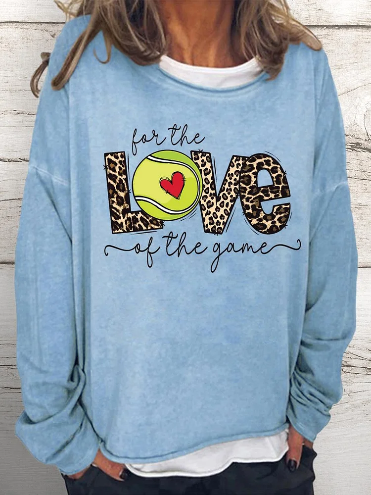 For the love of the game tennis Women Loose Sweatshirt-Annaletters