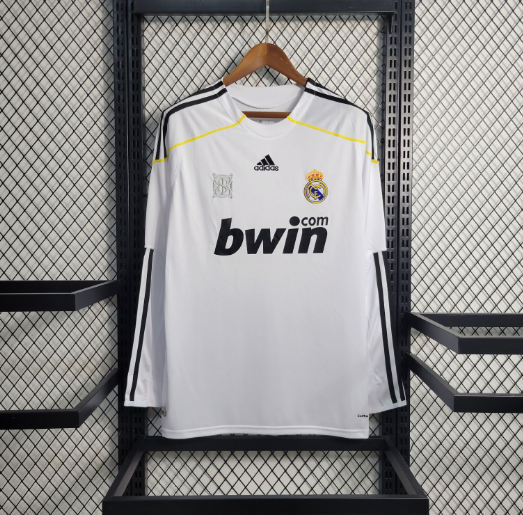 Retro 09/10 Real Madrid Home Long Sleeve Football Shirt Thai Quality