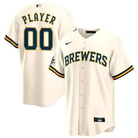 Men's Milwaukee Brewers Cream 2025 MLB All-Star Game Home Custom Replica Jersey