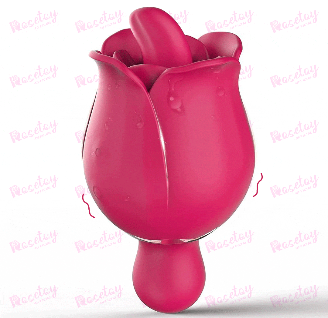 Rose Tongue Vibrator, Clitoris G Spot Stimulator  