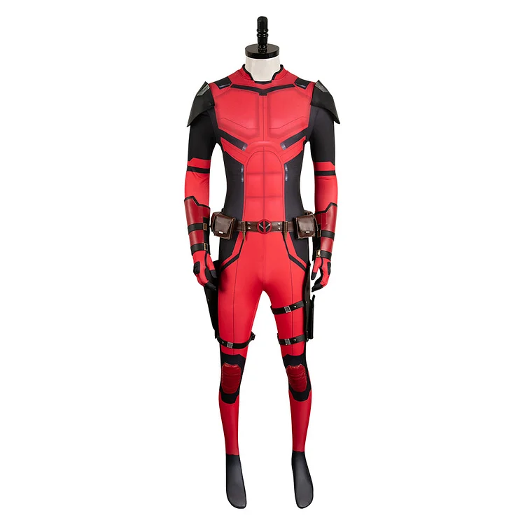 Deadpool & Wolverine (2024) Wade Wilson Red Jumpsuit Outfits Cosplay Costume Halloween Carnival Suit