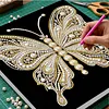 (30x30cm)Butterfly DIY Pearl Painting Art With Inner Frame Handmade Pearl Material Art Kit Living Room Decor