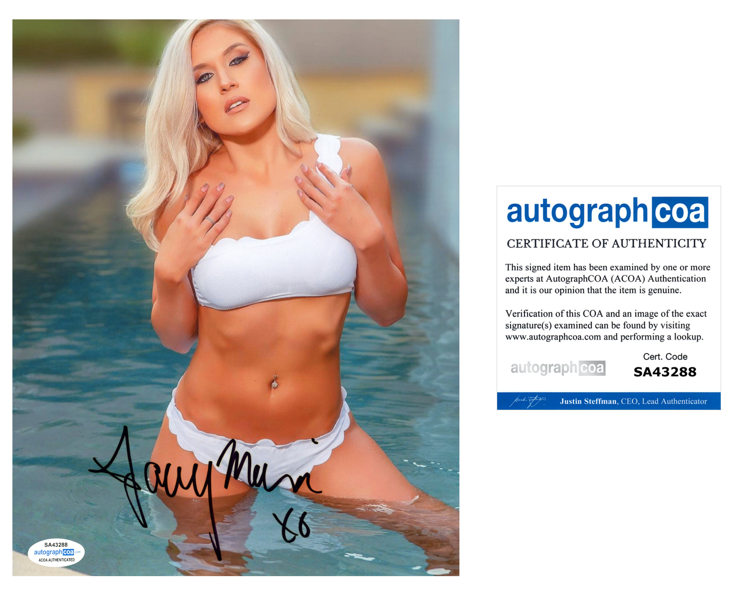 Miss Jacey Marie Signed Autographed 8x10 Photo Poster painting Sexy Model ACOA COA