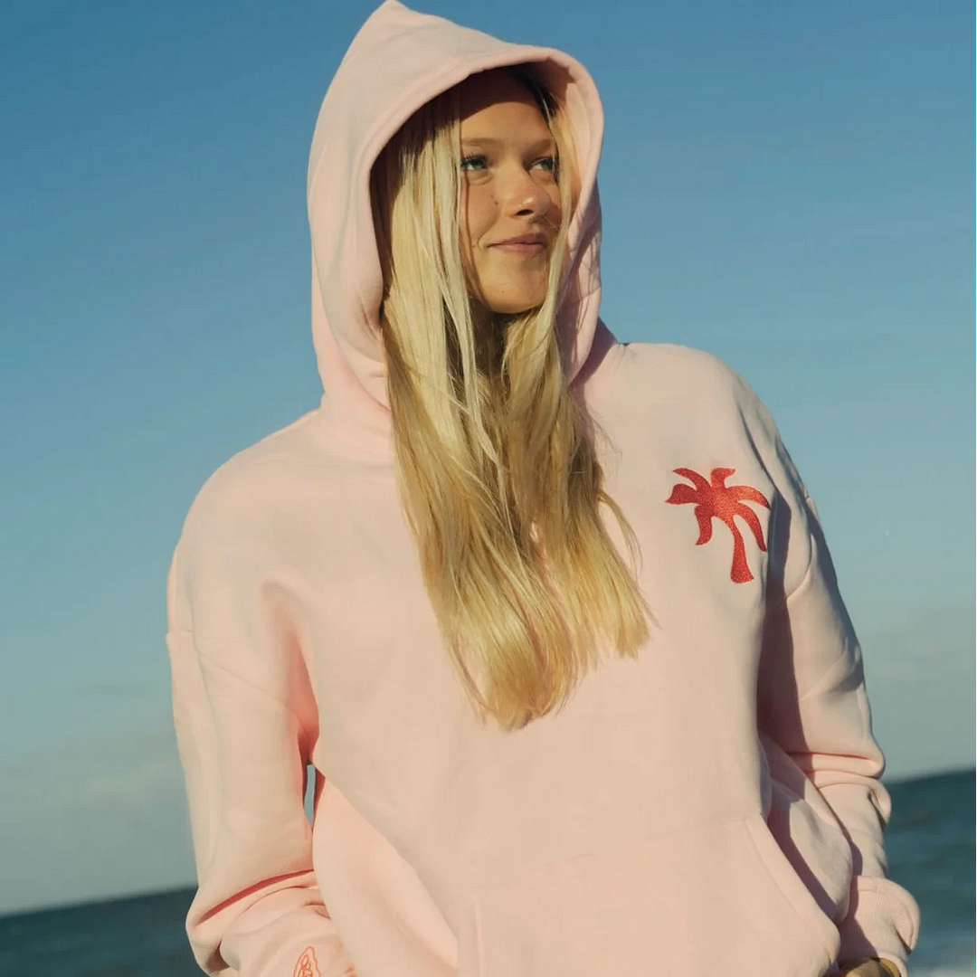 Original Pink Palm Puff Hoodie