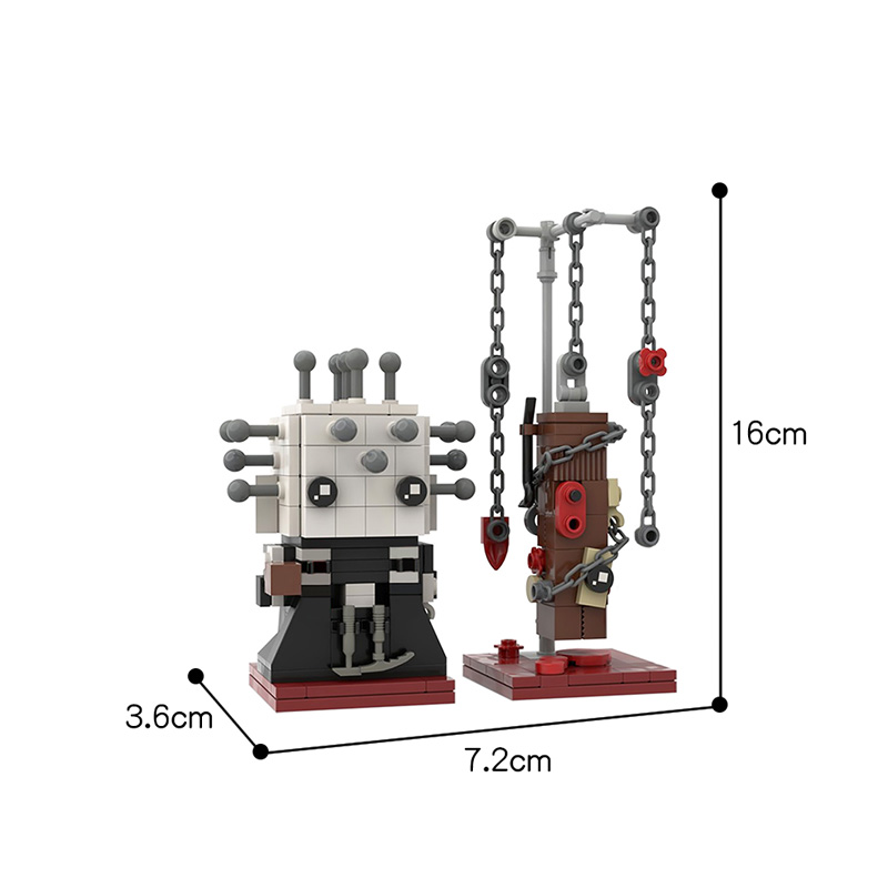 Buildmoc Horror Movie Figures Hellraiser Pinhead Brickheadz Gates of hell Cenobite Building Blocks Toys Children Halloween Gifts