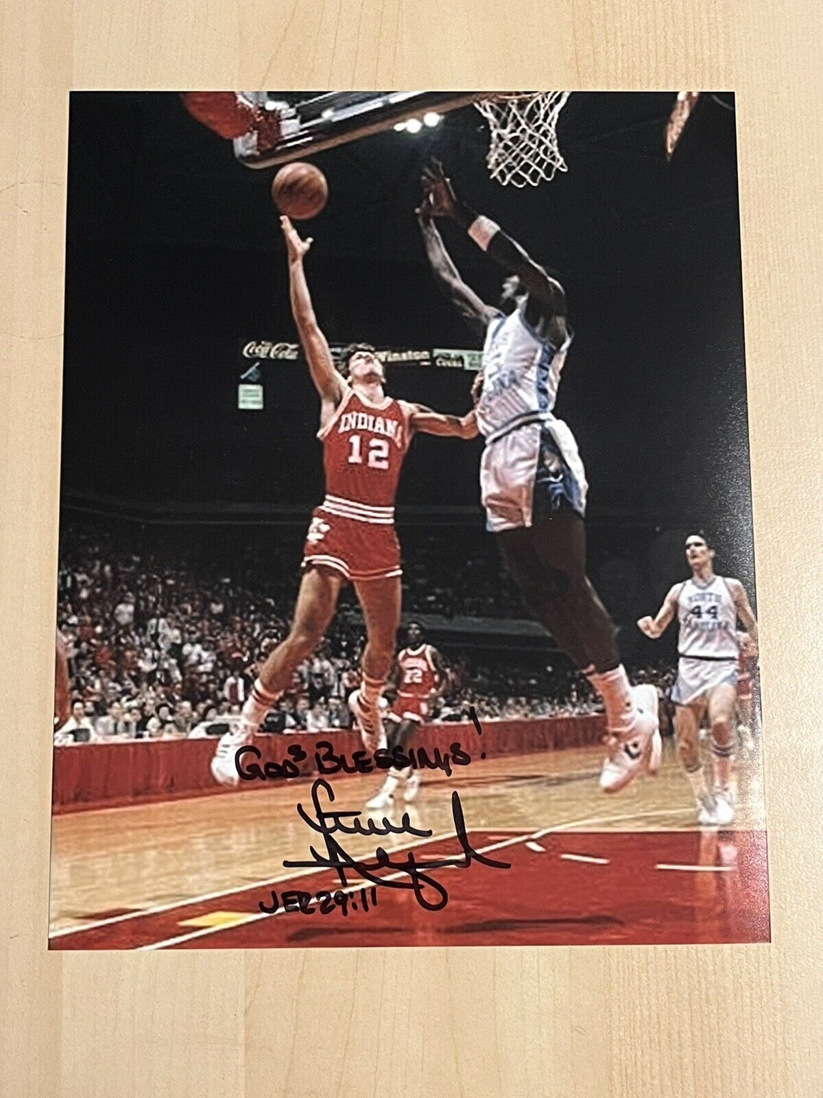 STEVE ALFORD HAND SIGNED 8x10 Photo Poster painting INDIANA HOOSIERS LEGEND AUTOGRAPHED COA