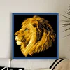 Lion - 9CT Partial Beaded Cross Stitch Kit(45x47cm)