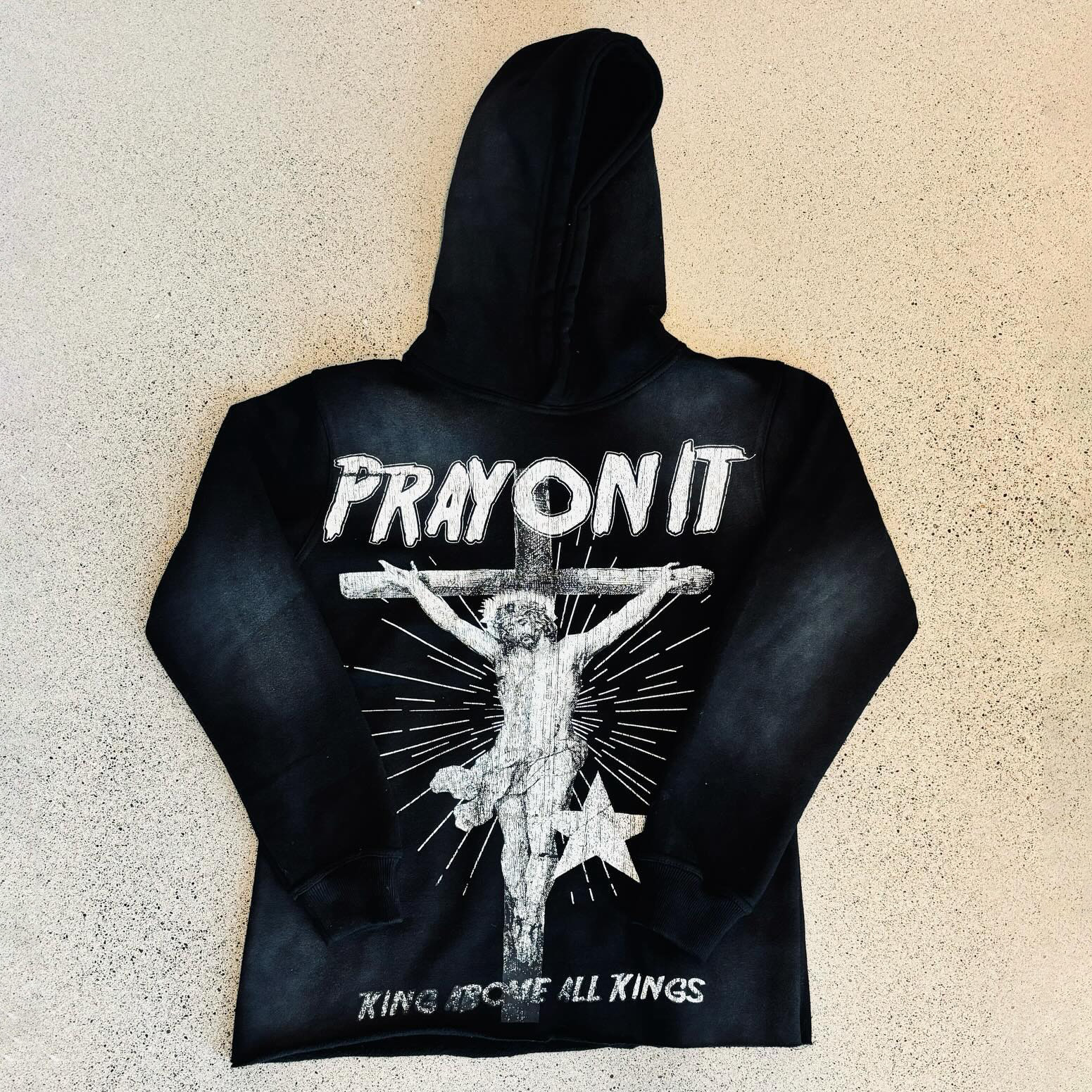 Jesus Is King Letters Print Long Sleeve Hoodies