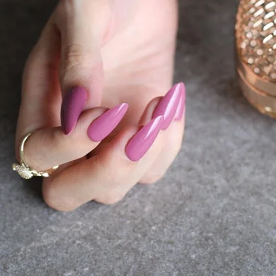 UV glossy false nails Water droplets shiny wedding nails burgundy stiletto blue Black UV fake nails 28pcs full set-Nail Inspo