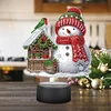 Acryl Weihnachten Schneemann doppelseitig - 5d DIY Bastellampe