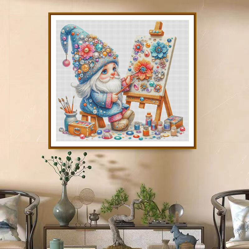 1set DIY Printed Cross Stitch Kit [ZZ5527-painting Dwarfs] Cross Stitch Kit Painting Fairy Cross Stitch