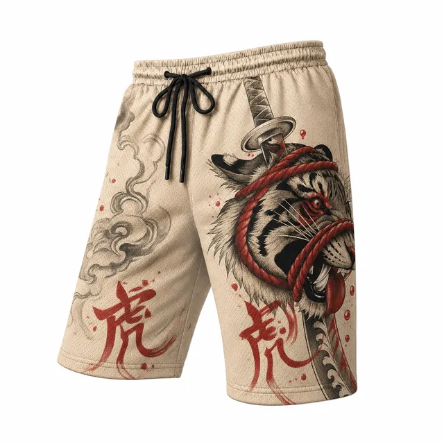 Techwear Japanese Moon Rabbit Athletic Shorts