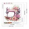 (US Only)4pcs Sewing Machine - Diamond Painting - Partial Special Shaped Drill (Canvas|30*30cm)