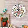Rabbit 2D Flat DIY Acryl-Diamantmaler-Uhrenanh&auml;nger mit Uhrenfunktion 9,65x9,65 Zoll f&uuml;r W&auml;nde oder Fensterdekorationen im Haus