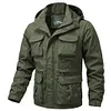 Men's 2-in-1 Detachable Hooded Coat to Vest &ndash; Fleece Lined Tactical Cargo Jacket with Multi-Pockets by Inlyline