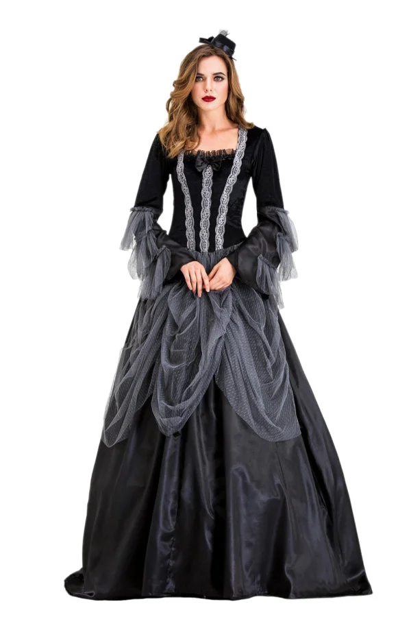 Gothic Adult Countess Vampire Costume-elleschic