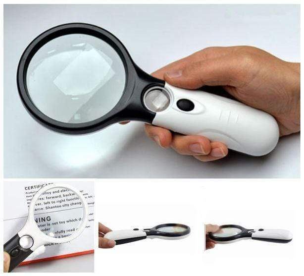 Magnifying Lens Handheld With Light LED 10X 20X For Reading - vzzhome