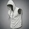 Men's Street-Style Printed Sleeveless Hooded Tank Top by Inlyline