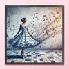 Girl In A Music Skirt-11CT Stamped Cross Stitch 50*50cm/19.69*19.69in tapestrymarket
