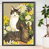 Katzen DIY, teilweise Bauch, Vollrundbohrer, Diamantkunst, Malsets, Diamanten, Gem, Gem-Kunst f&uuml;r Erwachsene, Anf&auml;nger, Wohnkultur 45x60cm.
