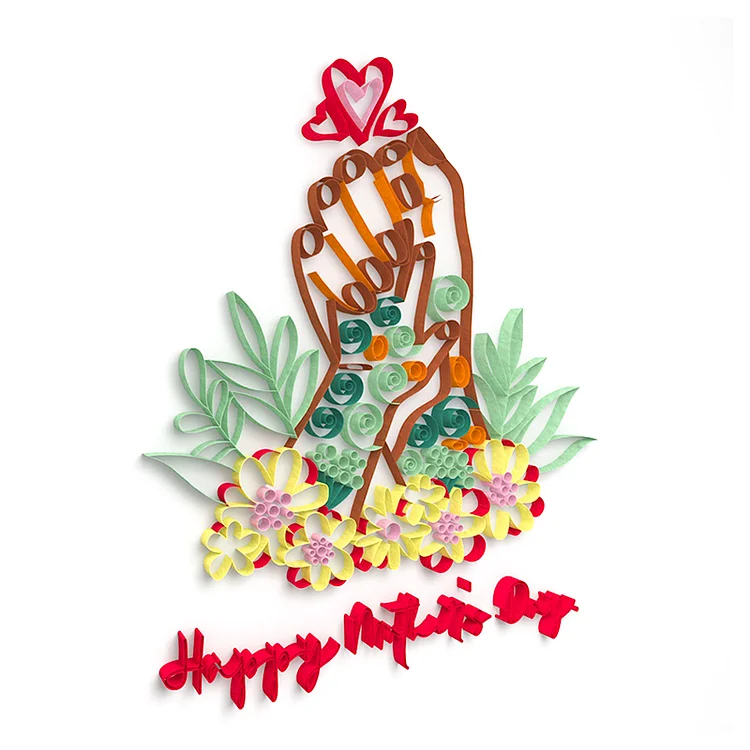 Paper Filigree painting Kit - Happy Mother's Day