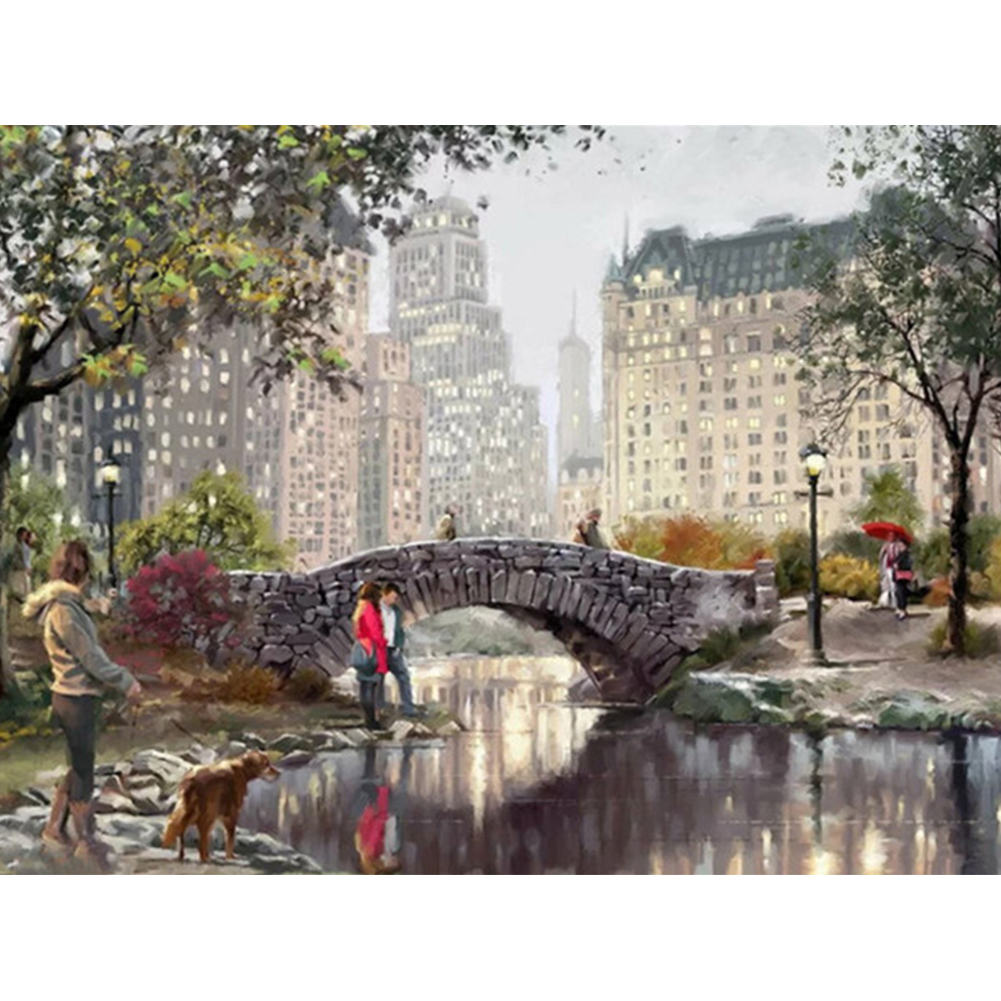 

50*40CM - Square Drill Diamond Painting - City Landscape, 501 Original