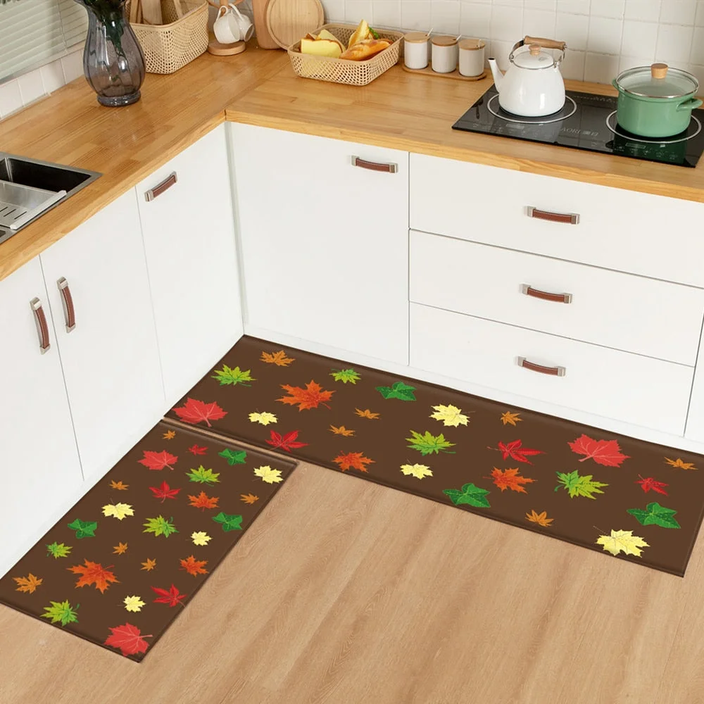 Modern Printed Kitchen Mat Entrance Door Mat Bedroom Bed Mat Living Room Corridor Non-slip Bath Mat Tatami Mat