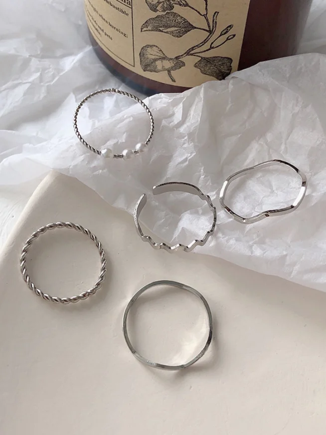 Minimalist Casual Chic Geometric Rings