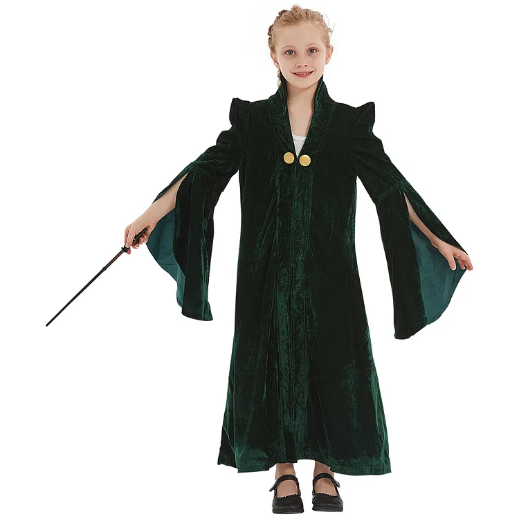 Harry Potter Kids Children Robe Coat Minerva McGonagall Halloween Carnival Suit Cosplay Costume