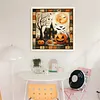 Patchwork Pumpkin House-11CT Stamped Cross Stitch 45*45cm/17.72*17.72in tapestrymarket