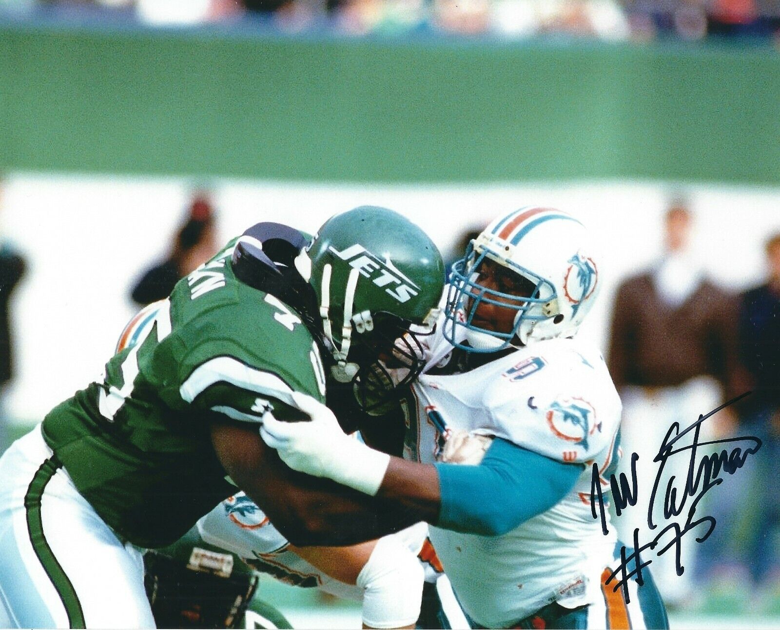 Autographed IRV EATMAN New York Jets 8x10 Photo Poster painting w/COA