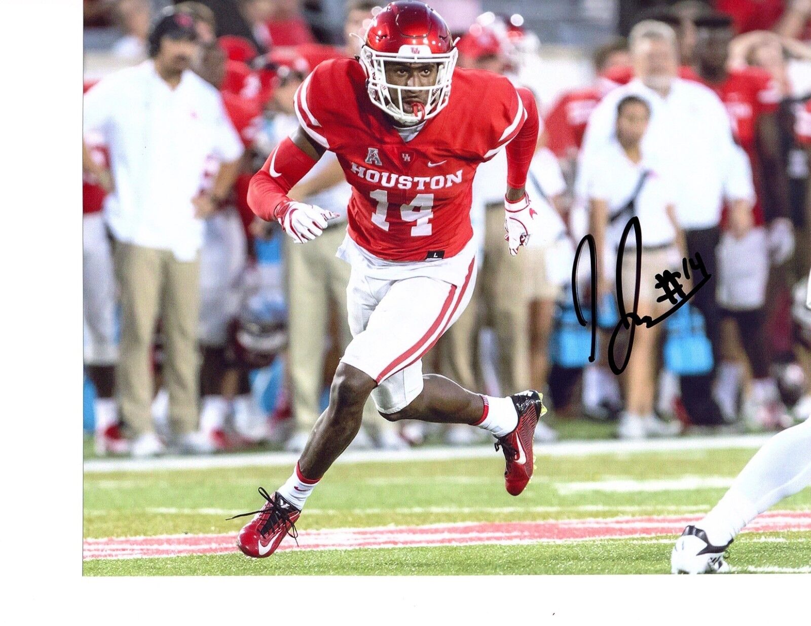 Isaiah Johnson Houston Cougars signed autographed 8x10 football Photo Poster painting c