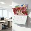 2027 New DIY Diamond Painting Cat Wall Calendar Kit 12-Month Flip Calendar Design Home Decor