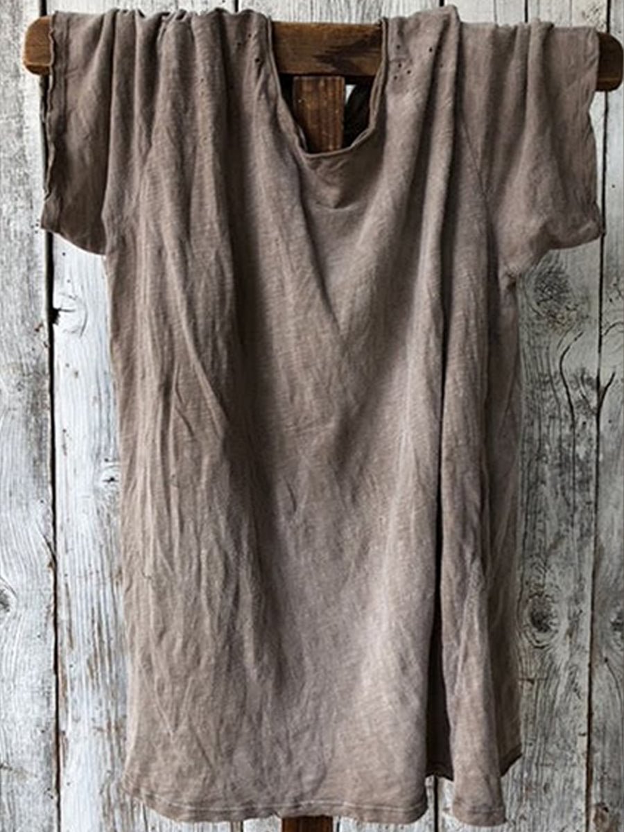 Casual Loose Short Sleeve Pure Top