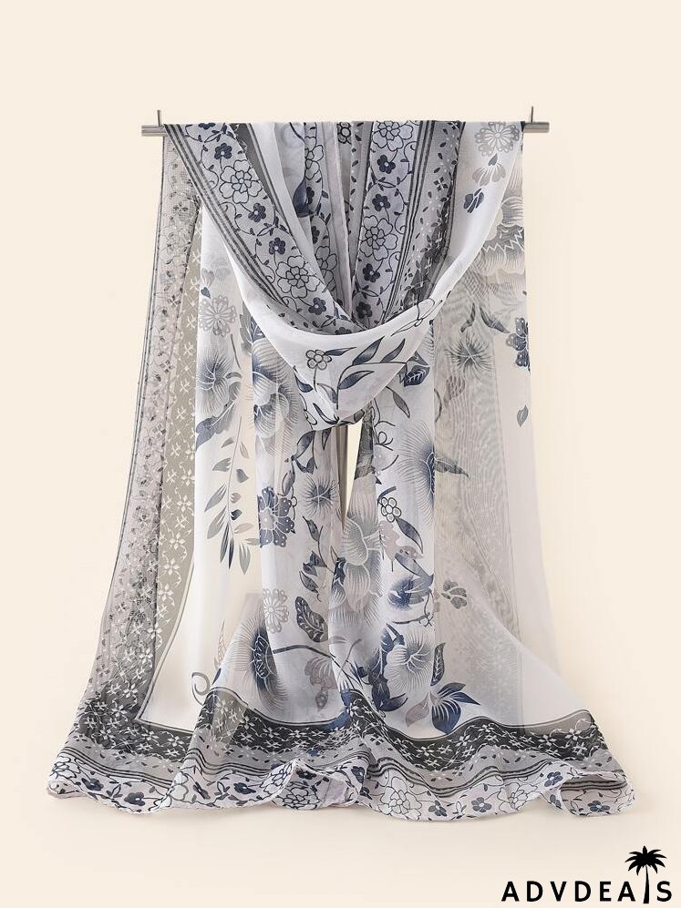 Flower Print Scarf