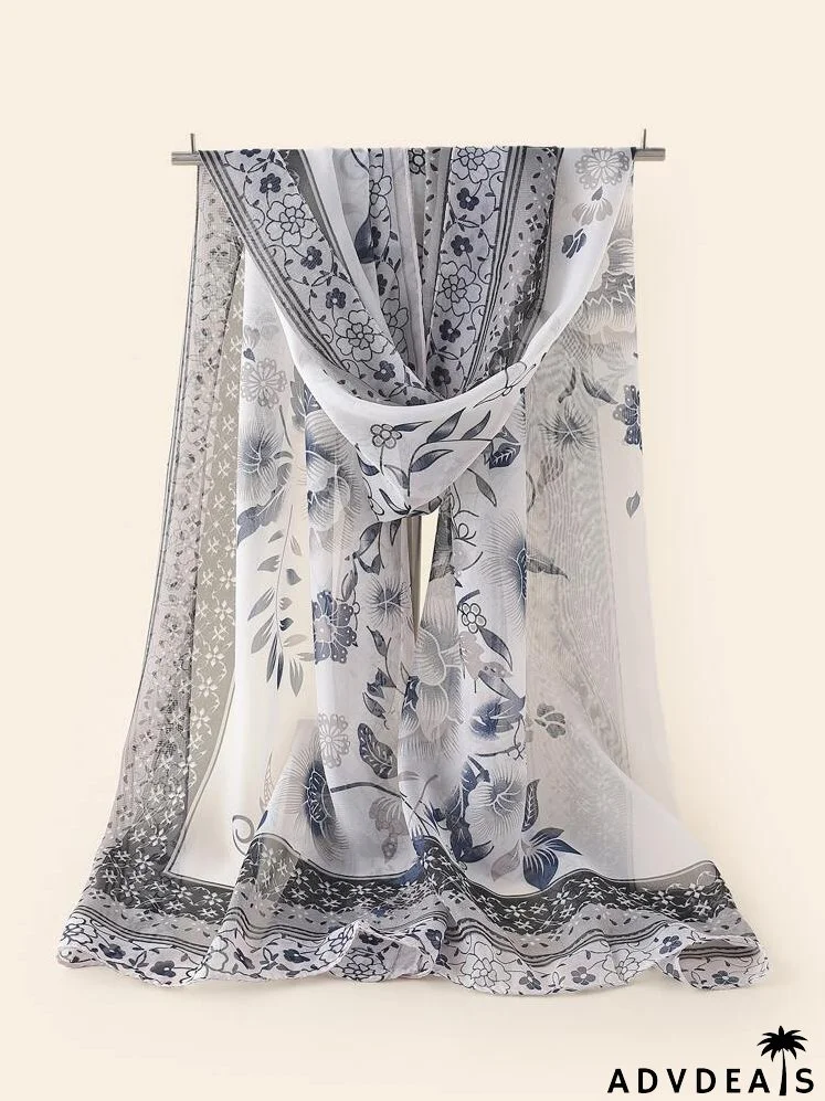 Flower Print Scarf
