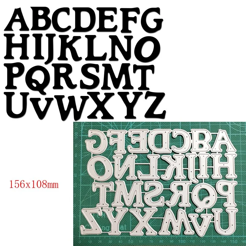 Craft Metal Cutting Dies Cut Die Mold Alphabets Letter Number Decoration Scrapbooking Dies Knife Mould Blade Punch Stencils Dies