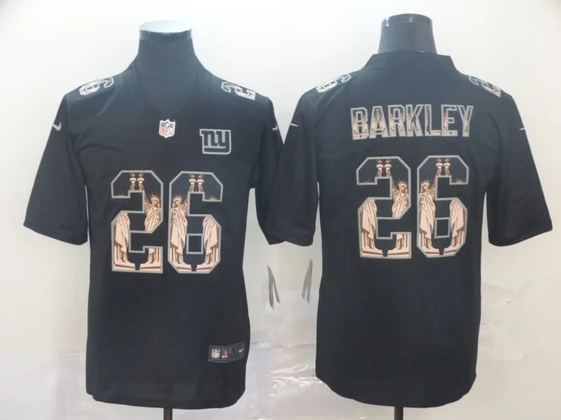 Men's New York Giants #26 Saquon Barkley Black Game Jersey