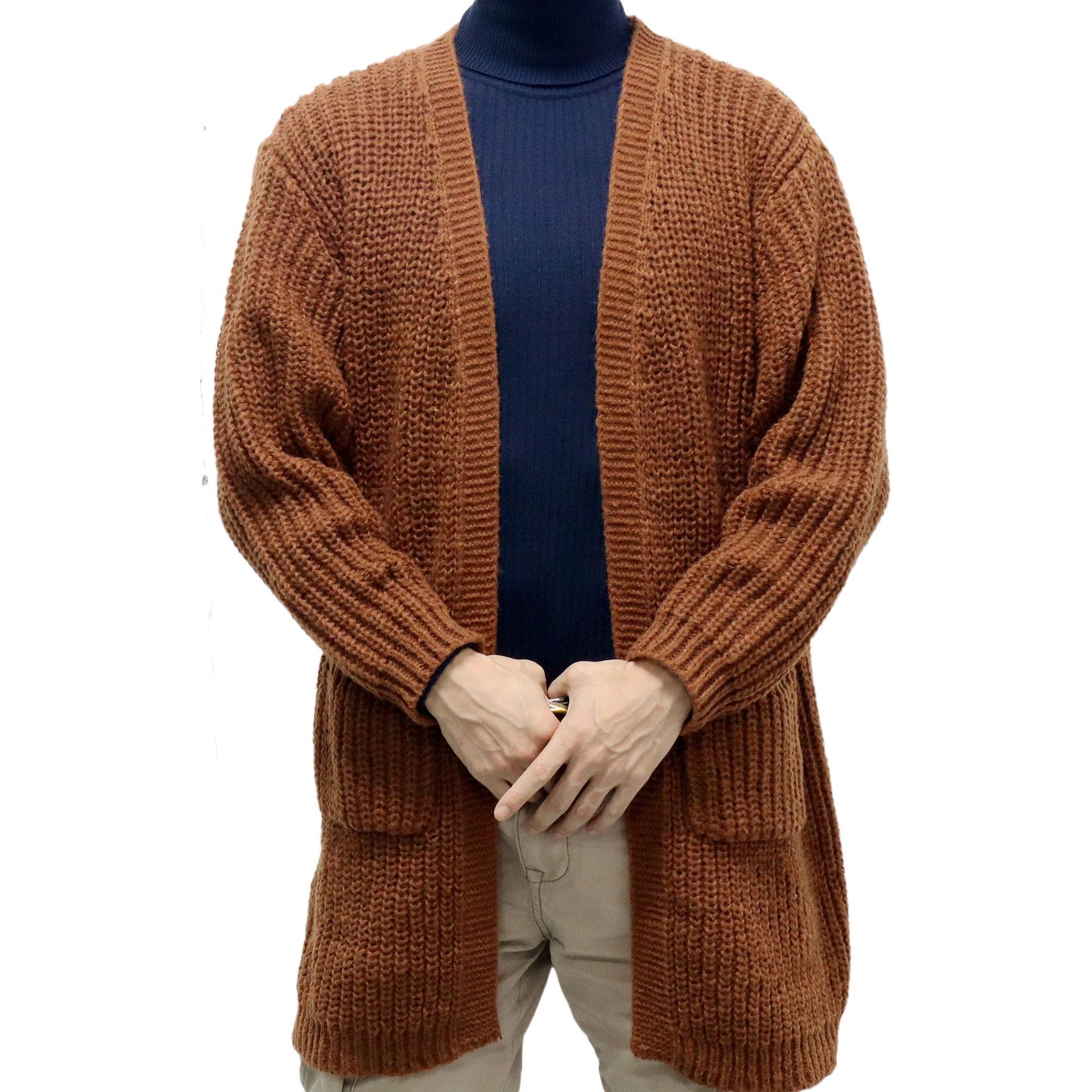 Winter Men's Knitted Cardigan Coat