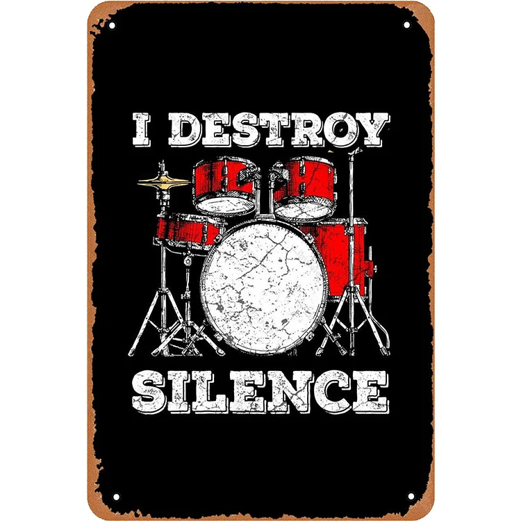 Drum Kit - Vintage Tin Signs/Wooden Signs - 8*12Inch/12*16Inch