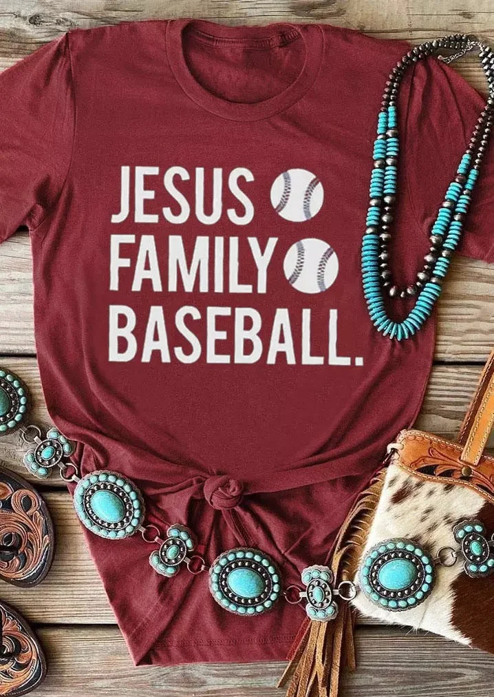 "Jesus Family Baseball "Woman's T-Shirt