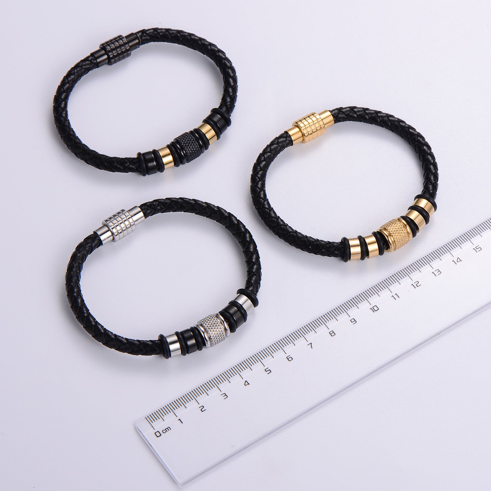 Cute & Edgy Men Irregular Rhombus Titanium Steel Electroplating Bracelets