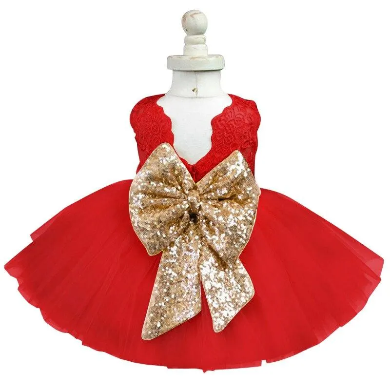 Baby Girl Dress Lace Flower 1st Birthday Beading Dress Newborn Baby Girl Christening Gown Infant Party Princess Pink Vestidos
