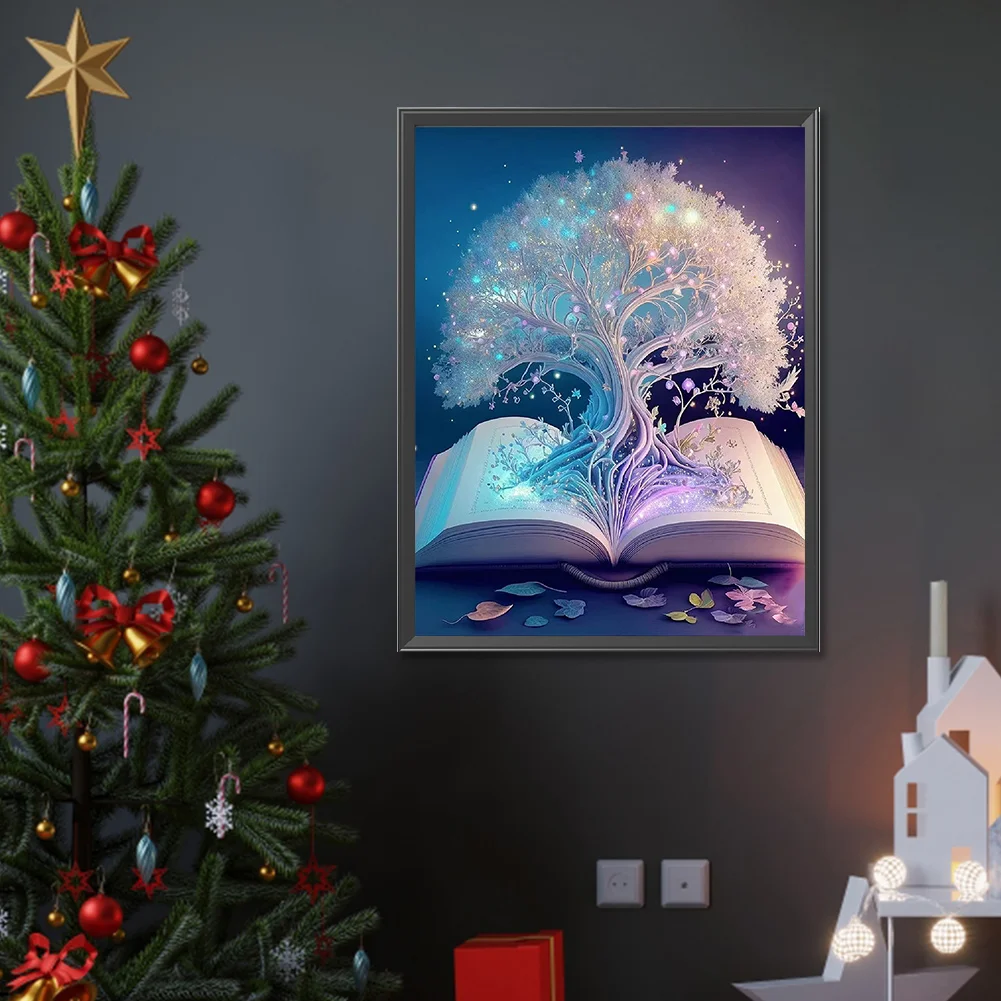Diamond Painting - Full Round Drill - Book Tree(Canvas|30*40cm)