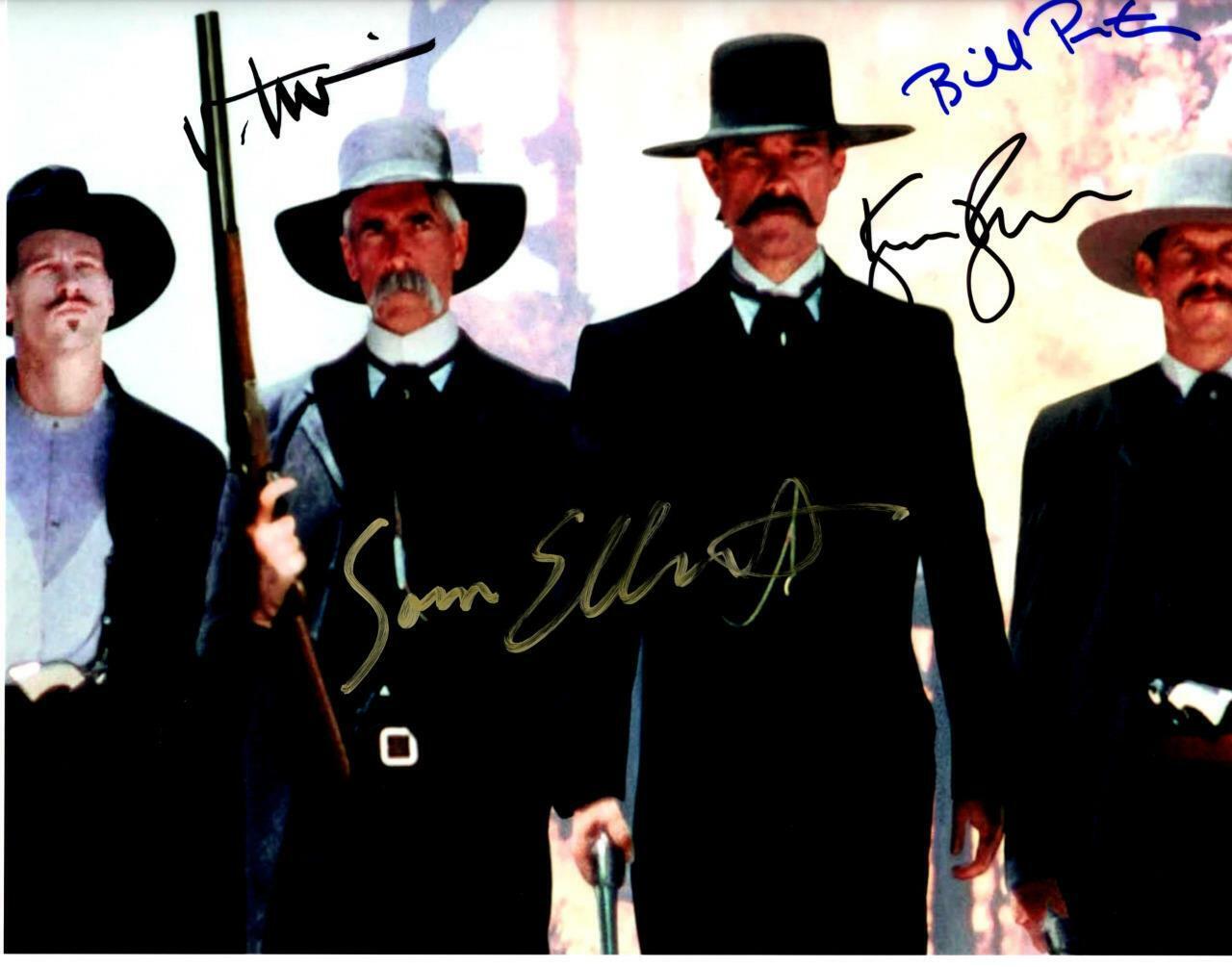 Tombstone Cast Bill Paxon Elliott +2 tautographed 11x14 Photo Poster painting signed Photo Poster painting COA