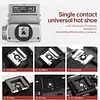 Hi-5 Retro Camera Flashes GN16 6000K±200K Built-in 2500mAh Lithium-ion Battery with S1/S2 Photo-Sensitive Modes for Sony for Canon for Nikon for Fuji for Olympus Hot Shoe Cameras